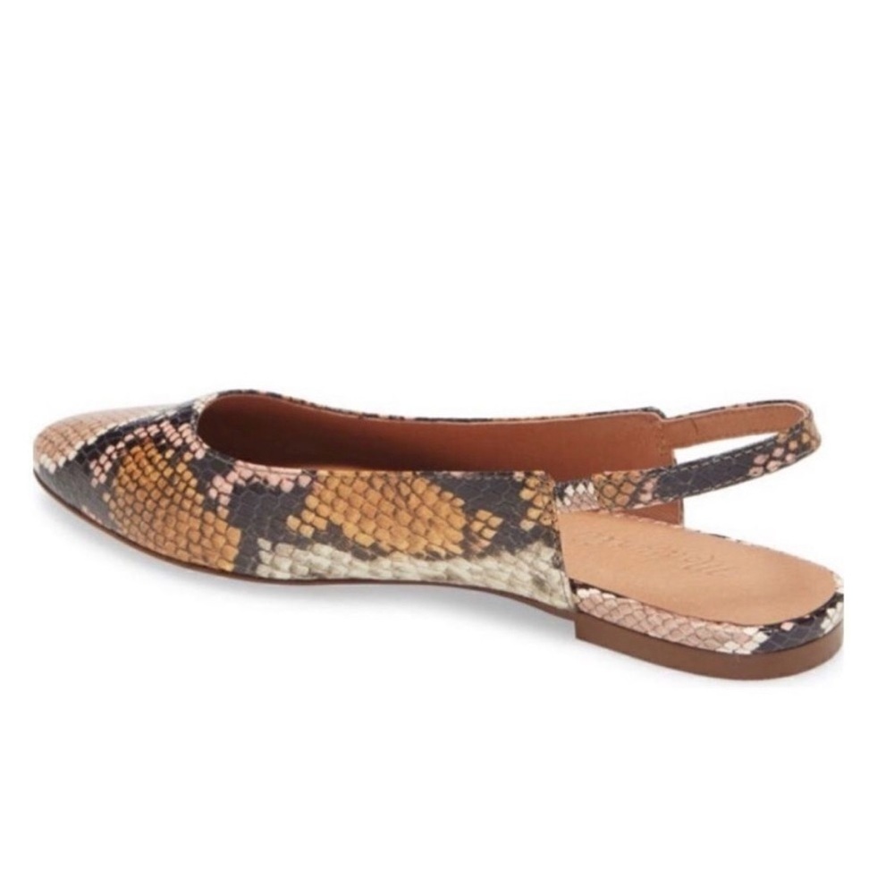 MADEWELL Margo Snakeskin Slingback Mule Flats - Picture 3 of 7
